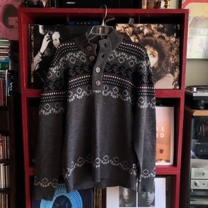 Grey button up sweater